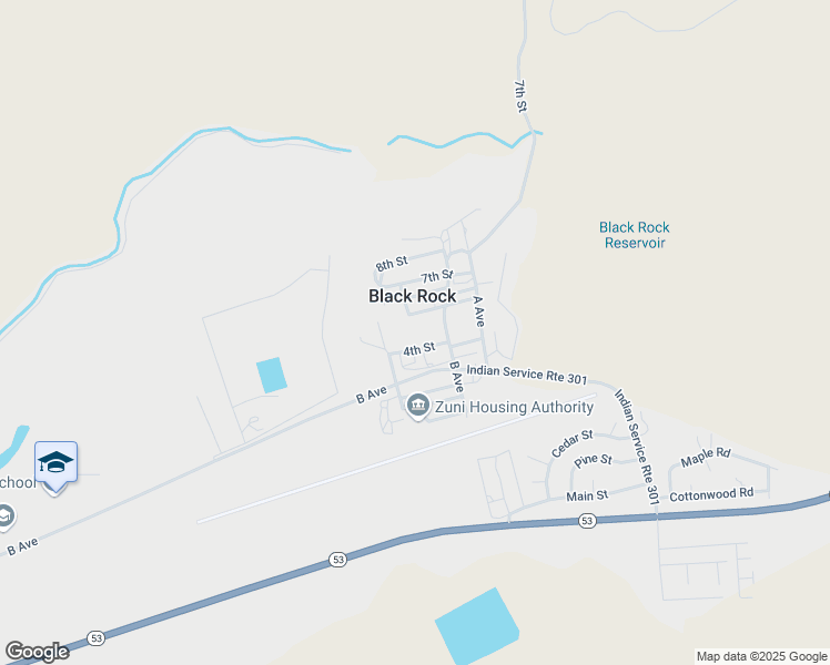 map of restaurants, bars, coffee shops, grocery stores, and more near 12 B Avenue in Zuni