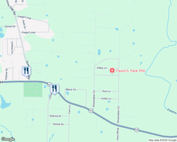 map of restaurants, bars, coffee shops, grocery stores, and more near 4 Riley Road in Conway