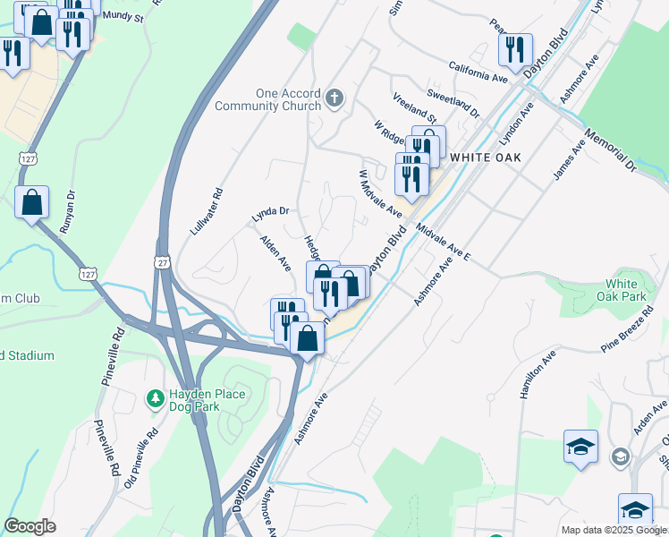 map of restaurants, bars, coffee shops, grocery stores, and more near 149 Goodson Avenue in Chattanooga