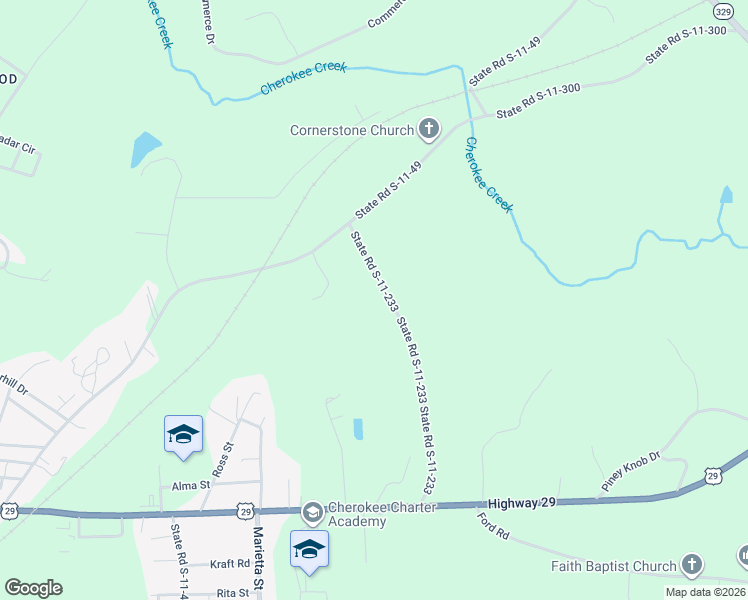 map of restaurants, bars, coffee shops, grocery stores, and more near 241 State Road S-11-233 in Gaffney