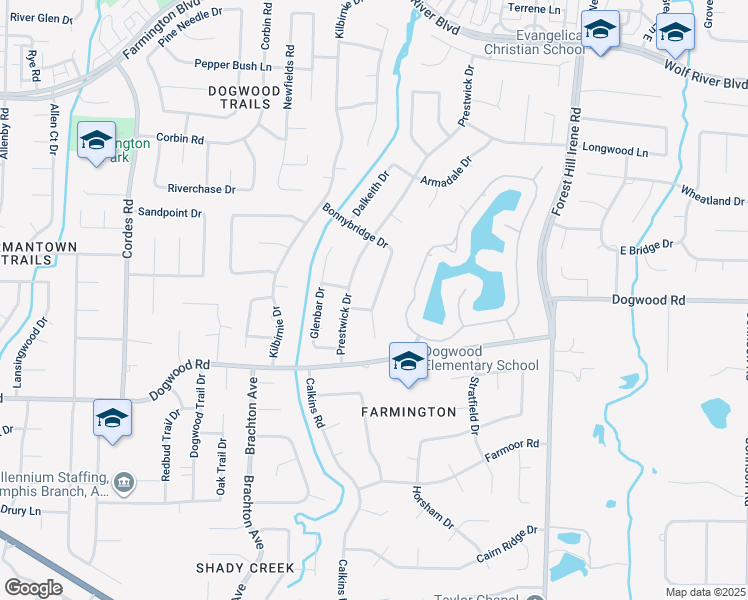 map of restaurants, bars, coffee shops, grocery stores, and more near 2245 Coathbridge Drive in Germantown