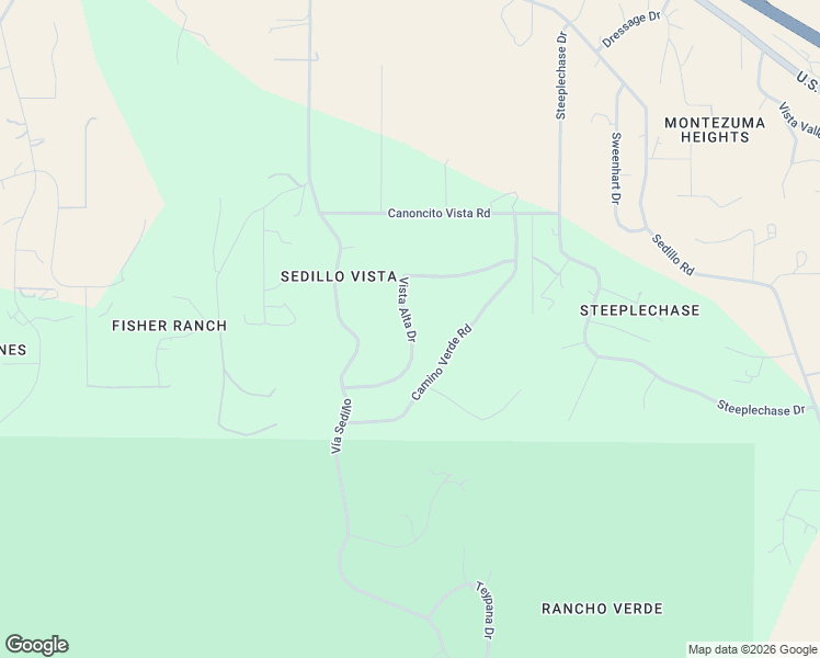 map of restaurants, bars, coffee shops, grocery stores, and more near 36 Vista Alta in Tijeras