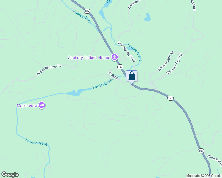 map of restaurants, bars, coffee shops, grocery stores, and more near 362 Club Drive in Cashiers