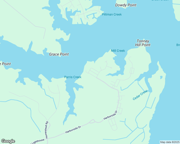 map of restaurants, bars, coffee shops, grocery stores, and more near 848 East Harborside Road in Oriental