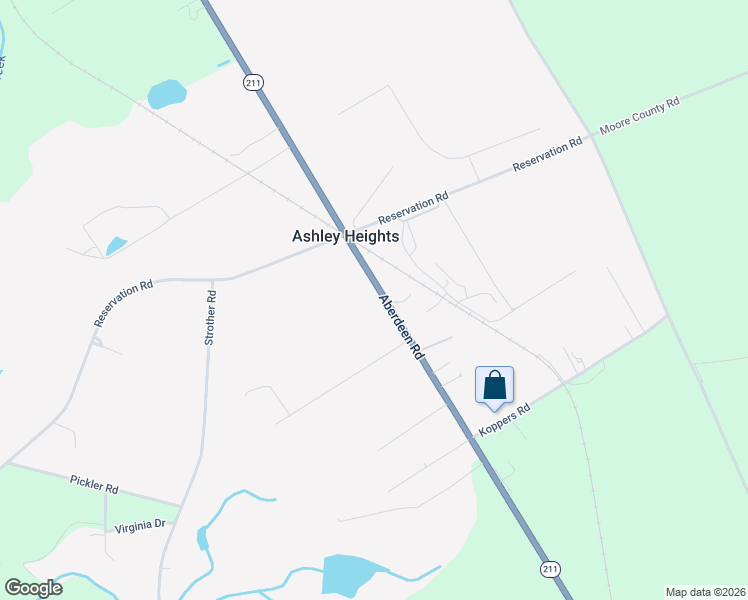 map of restaurants, bars, coffee shops, grocery stores, and more near 10185 Aberdeen Road in Aberdeen