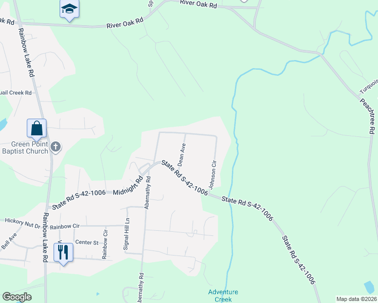 map of restaurants, bars, coffee shops, grocery stores, and more near 150 Dean Avenue in Inman
