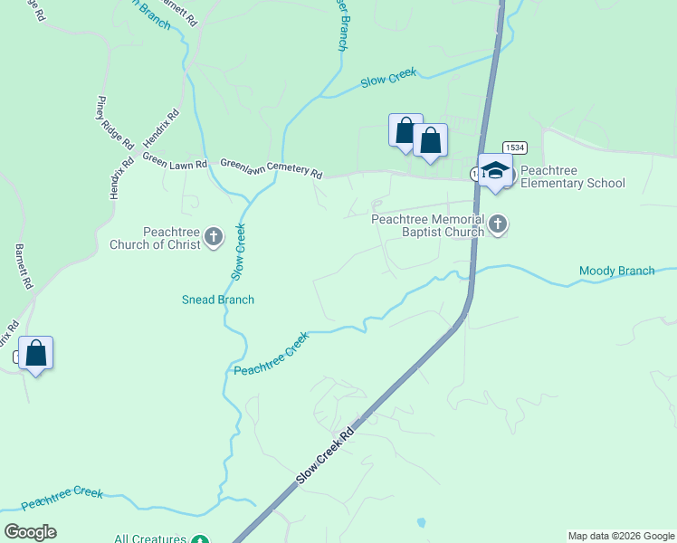 map of restaurants, bars, coffee shops, grocery stores, and more near 338 Green Acorn Lane in Murphy