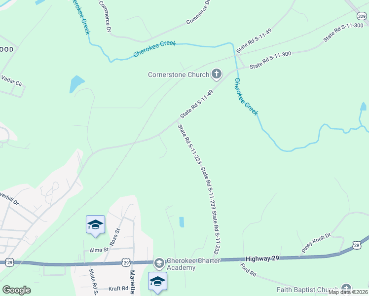 map of restaurants, bars, coffee shops, grocery stores, and more near 241 State Road S-11-233 in Gaffney