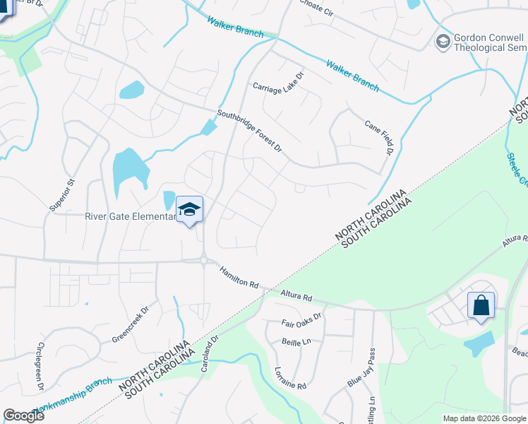 map of restaurants, bars, coffee shops, grocery stores, and more near 13942 Canterbury Castle Drive in Charlotte