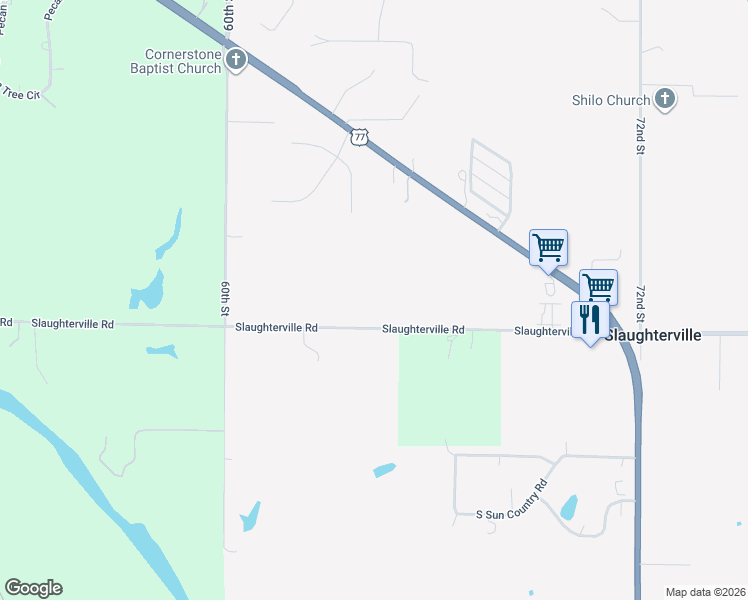 map of restaurants, bars, coffee shops, grocery stores, and more near 6451 Slaughterville Road in Lexington