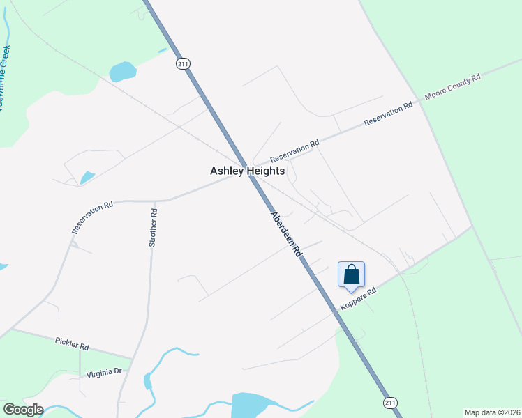 map of restaurants, bars, coffee shops, grocery stores, and more near 10185 Aberdeen Road in Aberdeen