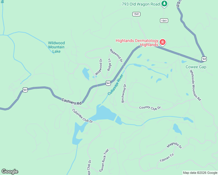 map of restaurants, bars, coffee shops, grocery stores, and more near 100 Lake Osseroga Drive in Highlands