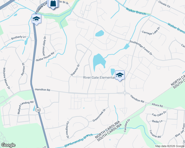 map of restaurants, bars, coffee shops, grocery stores, and more near 12510 Cumberland Cove Drive in Charlotte