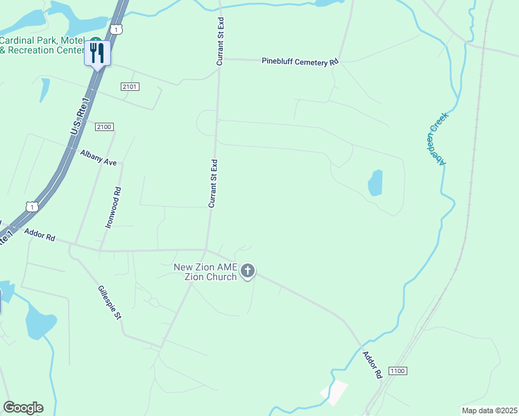 map of restaurants, bars, coffee shops, grocery stores, and more near North Currant Street in Pinebluff