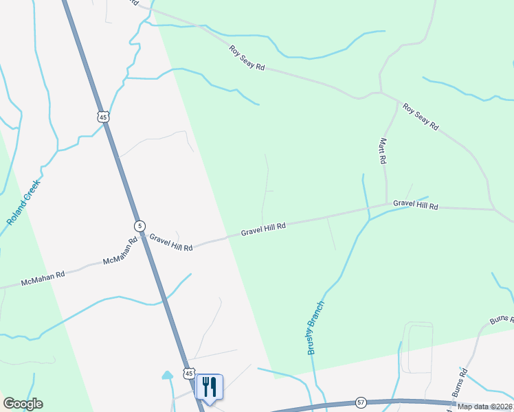 map of restaurants, bars, coffee shops, grocery stores, and more near 404 Gravel Hill Road in Ramer