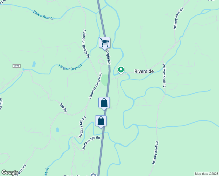 map of restaurants, bars, coffee shops, grocery stores, and more near 6549 Georgia Road in Franklin