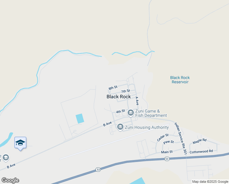 map of restaurants, bars, coffee shops, grocery stores, and more near 301 7th Street in Zuni