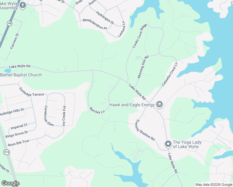 map of restaurants, bars, coffee shops, grocery stores, and more near 6235 Barclay Lane in Clover