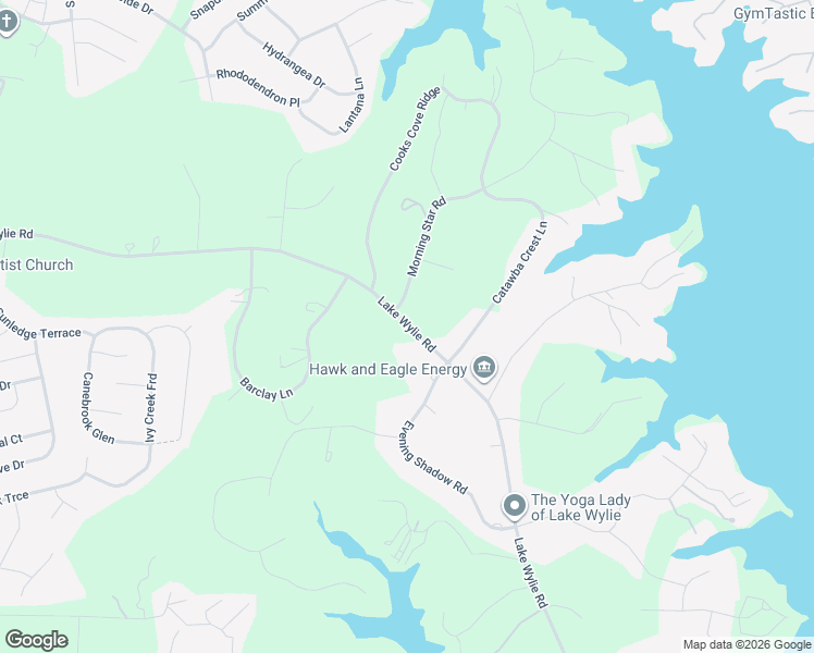 map of restaurants, bars, coffee shops, grocery stores, and more near 5835 Lake Wylie Road in Clover