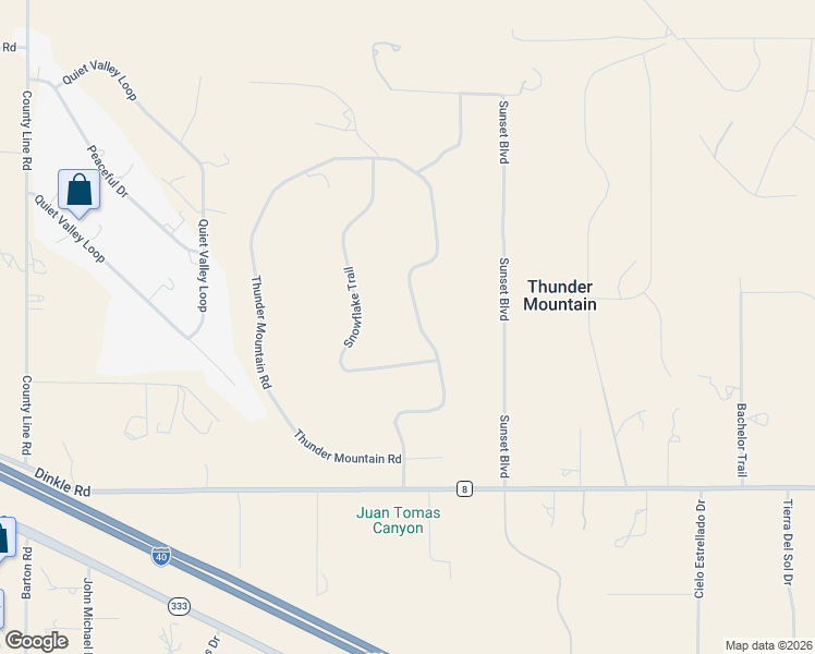 map of restaurants, bars, coffee shops, grocery stores, and more near 51 Thunder Mountain Road in Edgewood