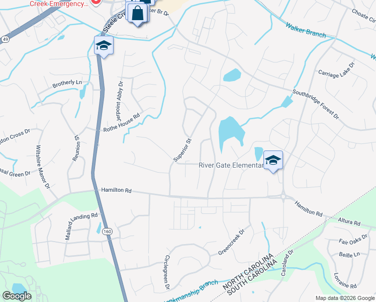 map of restaurants, bars, coffee shops, grocery stores, and more near in Charlotte