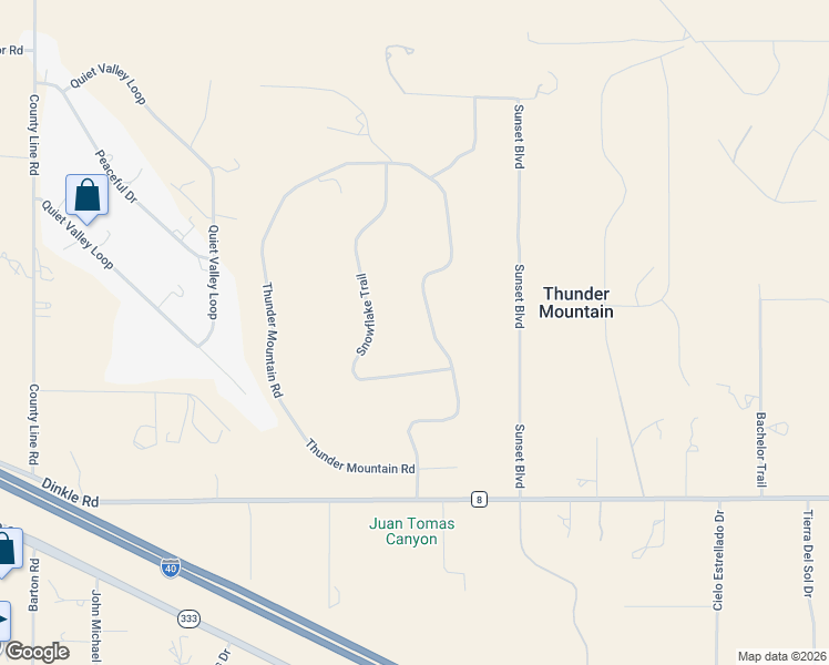 map of restaurants, bars, coffee shops, grocery stores, and more near 51 Thunder Mountain Road in Edgewood