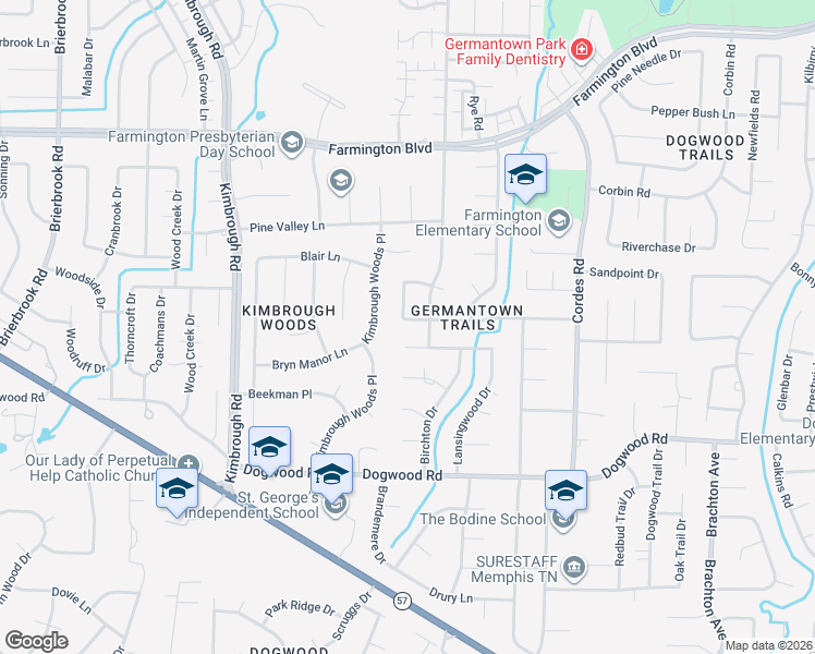 map of restaurants, bars, coffee shops, grocery stores, and more near 8373 Sherman Oaks Drive in Germantown