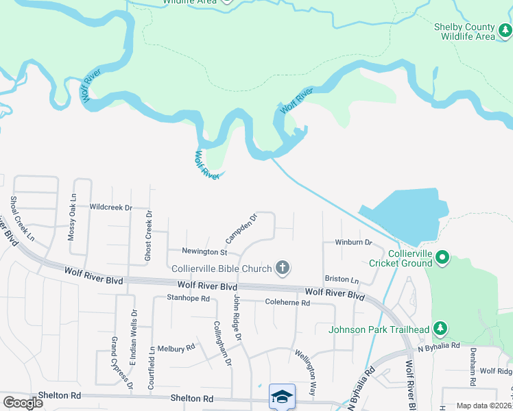 map of restaurants, bars, coffee shops, grocery stores, and more near 1821 Campden Drive in Collierville