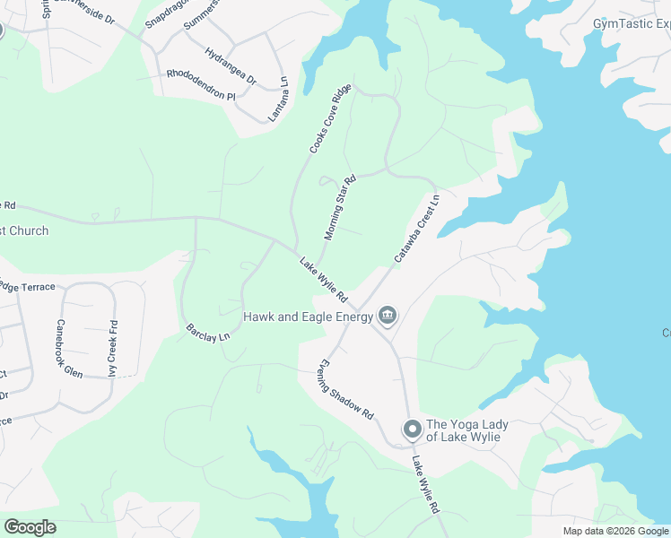 map of restaurants, bars, coffee shops, grocery stores, and more near 5835 Lake Wylie Road in Clover
