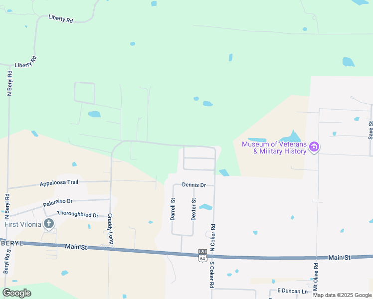 map of restaurants, bars, coffee shops, grocery stores, and more near 71 Waterloo Loop in Vilonia
