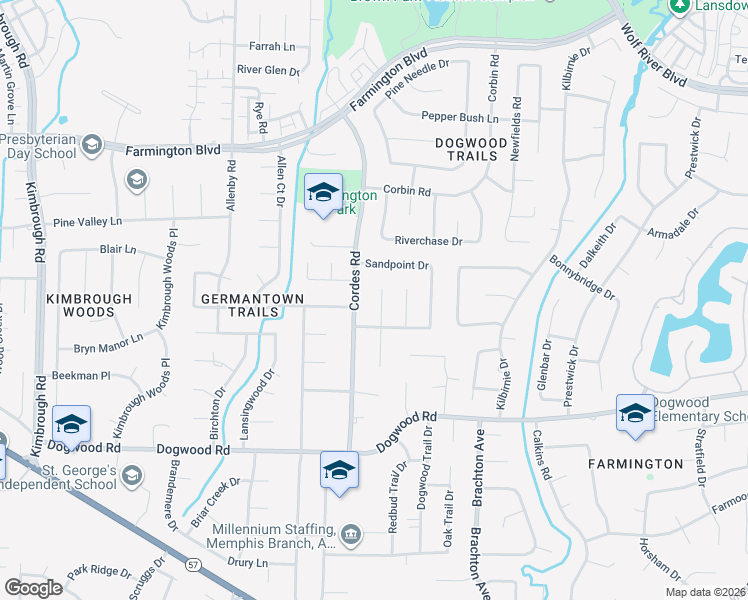map of restaurants, bars, coffee shops, grocery stores, and more near 2180 Cordes Road in Germantown