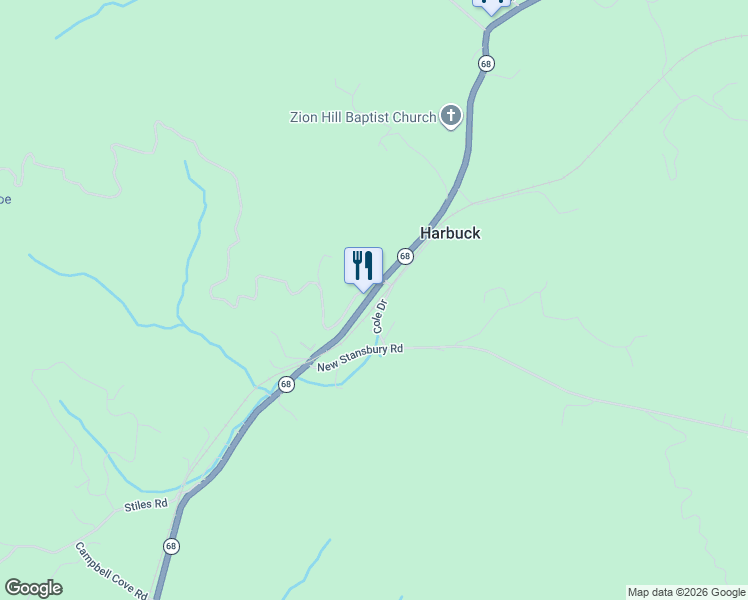 map of restaurants, bars, coffee shops, grocery stores, and more near 125-163 Cole Drive in Turtletown