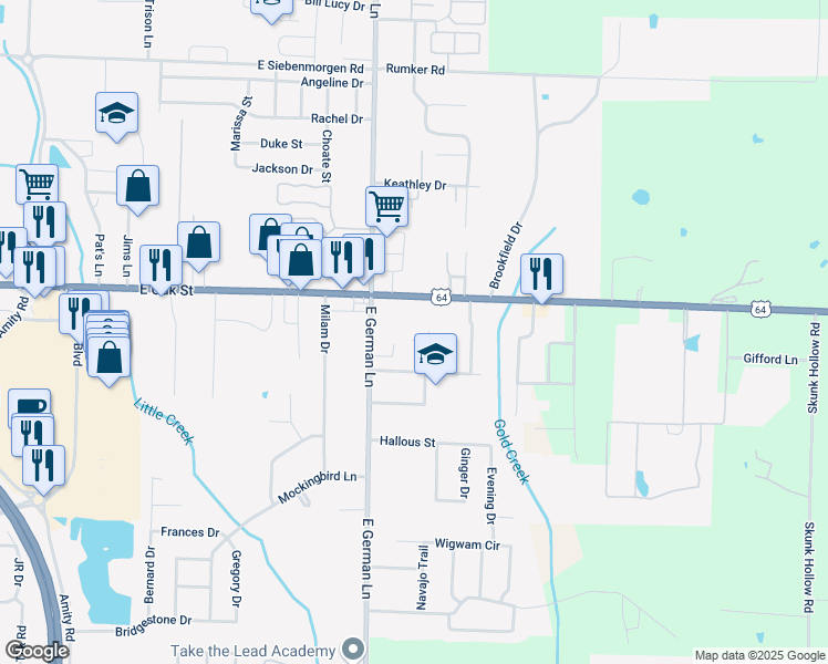map of restaurants, bars, coffee shops, grocery stores, and more near 5 Marshall Cove in Conway