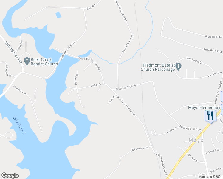 map of restaurants, bars, coffee shops, grocery stores, and more near Davis Trading Post Road & Hub Greer Road in Chesnee