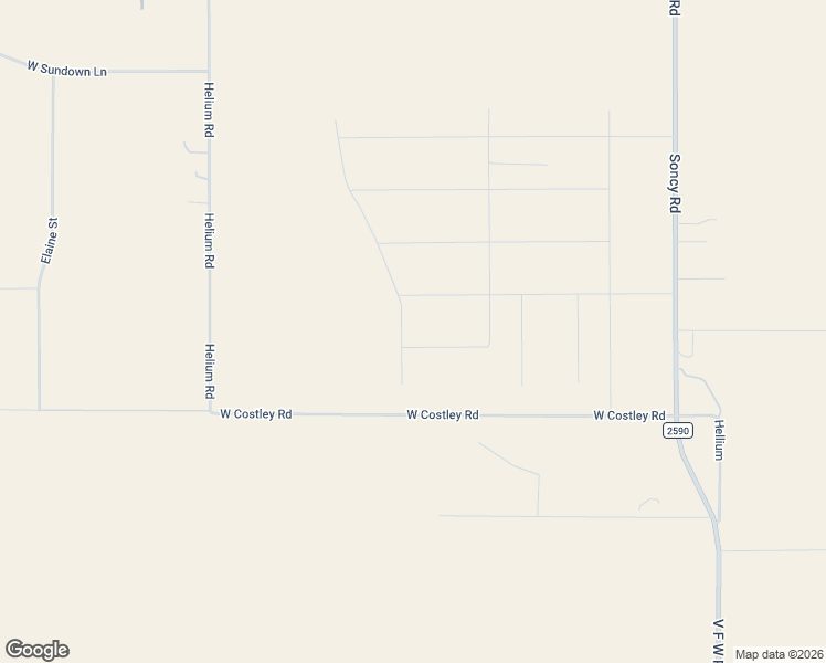 map of restaurants, bars, coffee shops, grocery stores, and more near 9425 West Costley Road in Amarillo