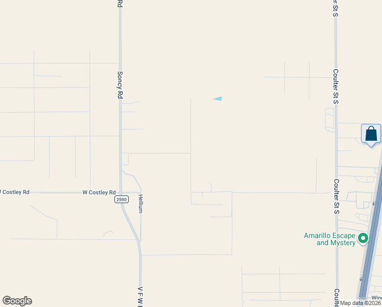 map of restaurants, bars, coffee shops, grocery stores, and more near Fewell Trail in Randall County