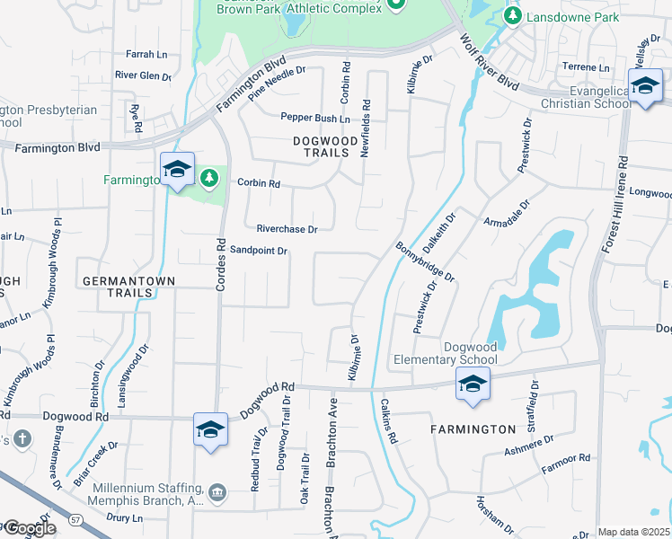 map of restaurants, bars, coffee shops, grocery stores, and more near 8726 Dumfries Cove in Germantown