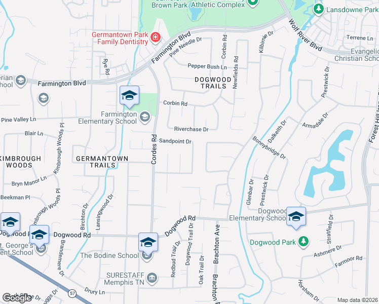 map of restaurants, bars, coffee shops, grocery stores, and more near 2184 Night Shade Drive in Germantown