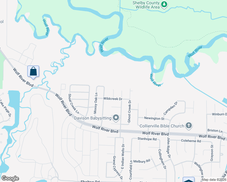 map of restaurants, bars, coffee shops, grocery stores, and more near 1869 Wildcreek Cove in Collierville