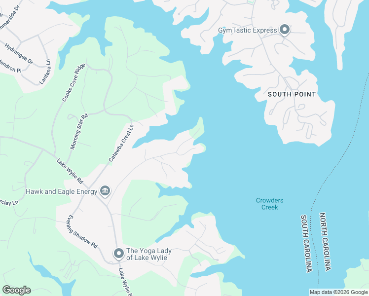 map of restaurants, bars, coffee shops, grocery stores, and more near 5981 Johnson Road in Clover