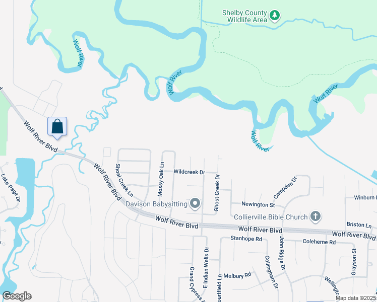 map of restaurants, bars, coffee shops, grocery stores, and more near 1840 Wildcreek Cove in Collierville