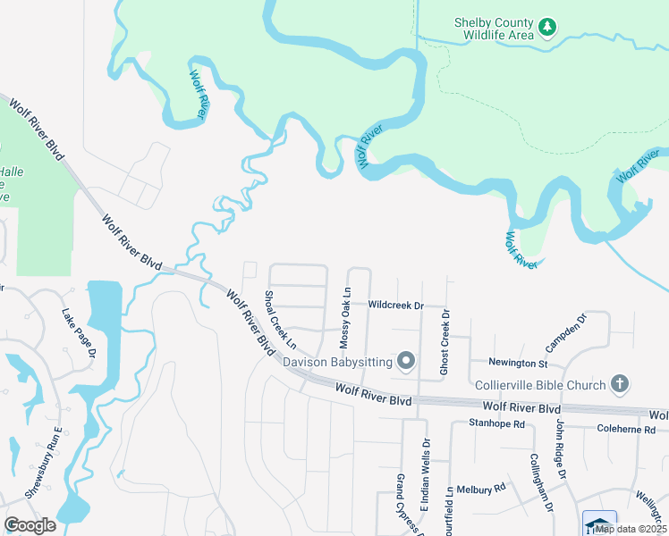 map of restaurants, bars, coffee shops, grocery stores, and more near 1246 Marsh Creek Lane in Collierville