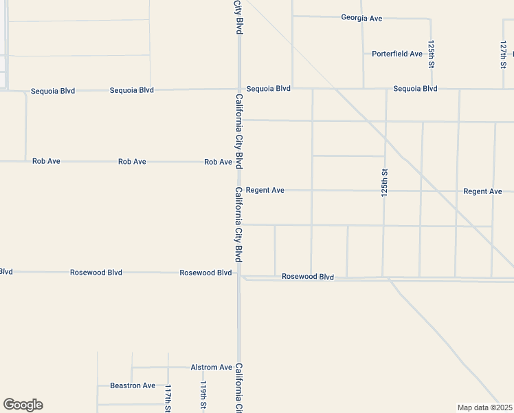 map of restaurants, bars, coffee shops, grocery stores, and more near Hacienda Boulevard in California City