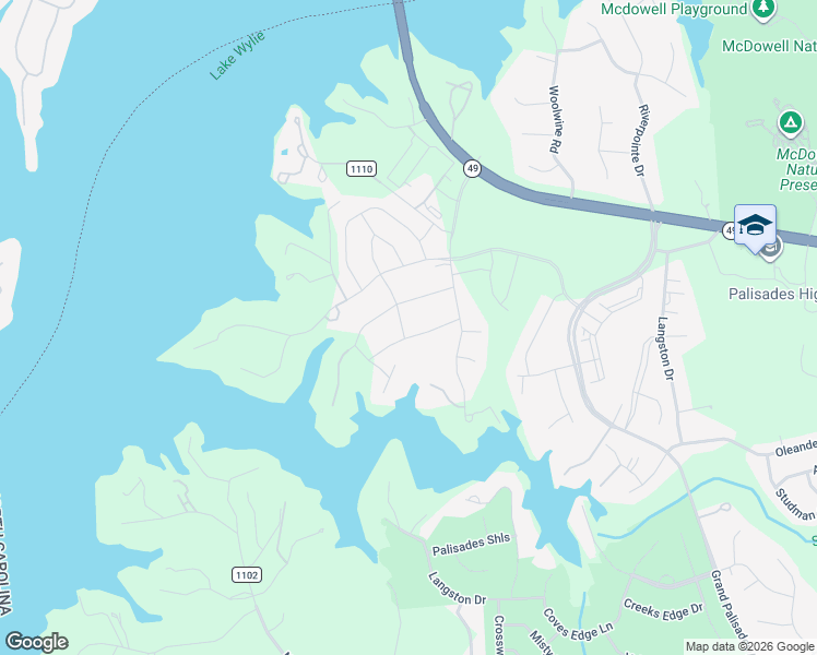 map of restaurants, bars, coffee shops, grocery stores, and more near 16409 Bunch Walnuts Road in Charlotte