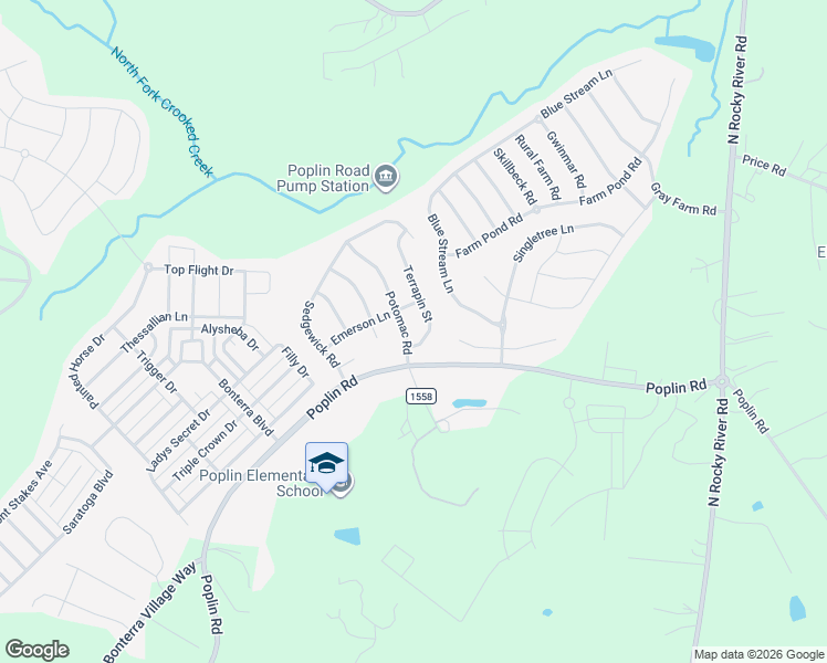 map of restaurants, bars, coffee shops, grocery stores, and more near 1008 Terrapin Street in Indian Trail