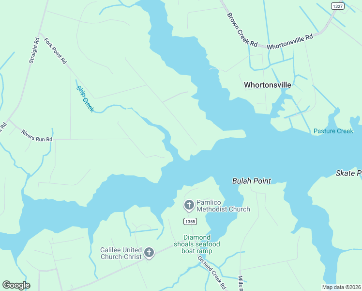 map of restaurants, bars, coffee shops, grocery stores, and more near 1020 Fork Point Road in Oriental