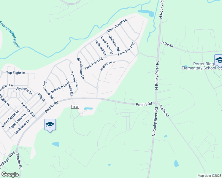 map of restaurants, bars, coffee shops, grocery stores, and more near 1017 Perennial Lane in Indian Trail