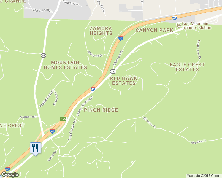 map of restaurants, bars, coffee shops, grocery stores, and more near 16 Cresenciano Road in Tijeras