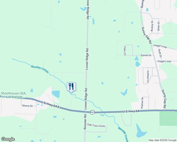 map of restaurants, bars, coffee shops, grocery stores, and more near 3 Valley Road in Conway