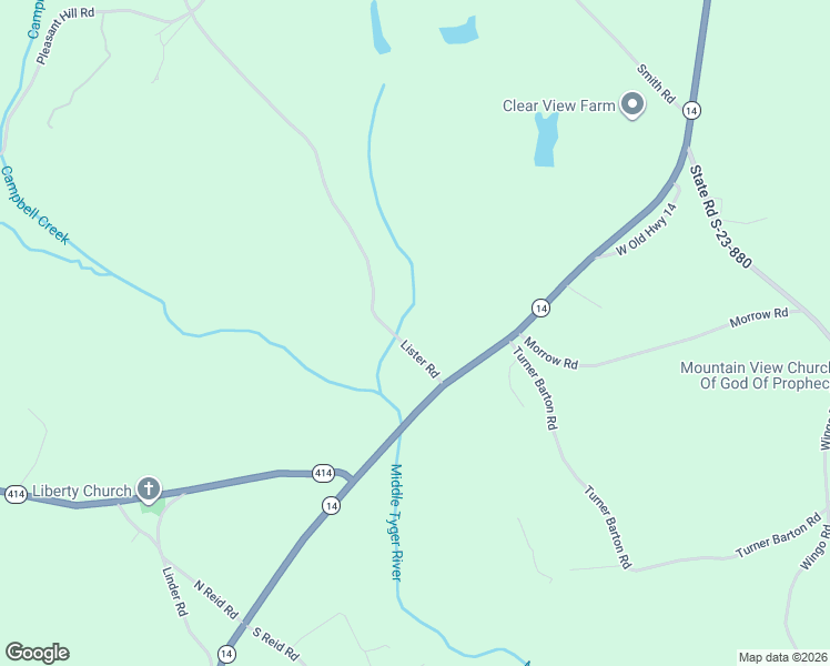 map of restaurants, bars, coffee shops, grocery stores, and more near 120 Lister Road in Landrum